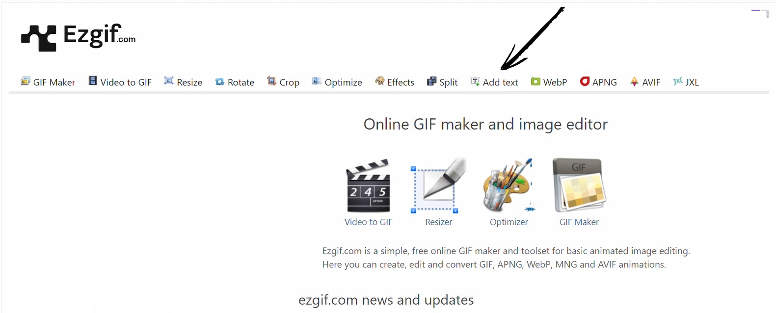 Creating a gif with ezgif