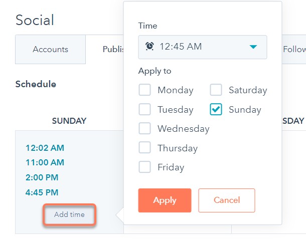 HubSpot social media post scheduler