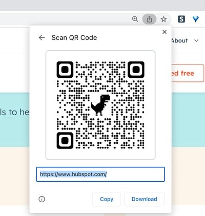 How to Create a QR Code for Desktop Using Chrome: final result