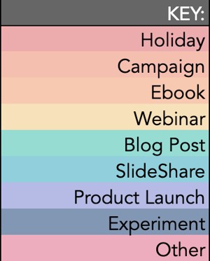 social media content calendar key