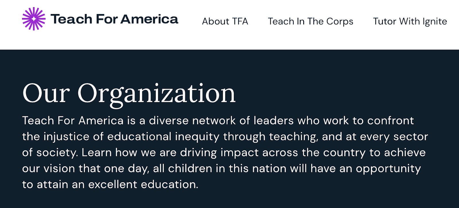 Best Vision Statement Examples: Teach for America