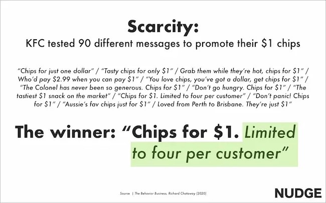 Improve an ad example, scarcity