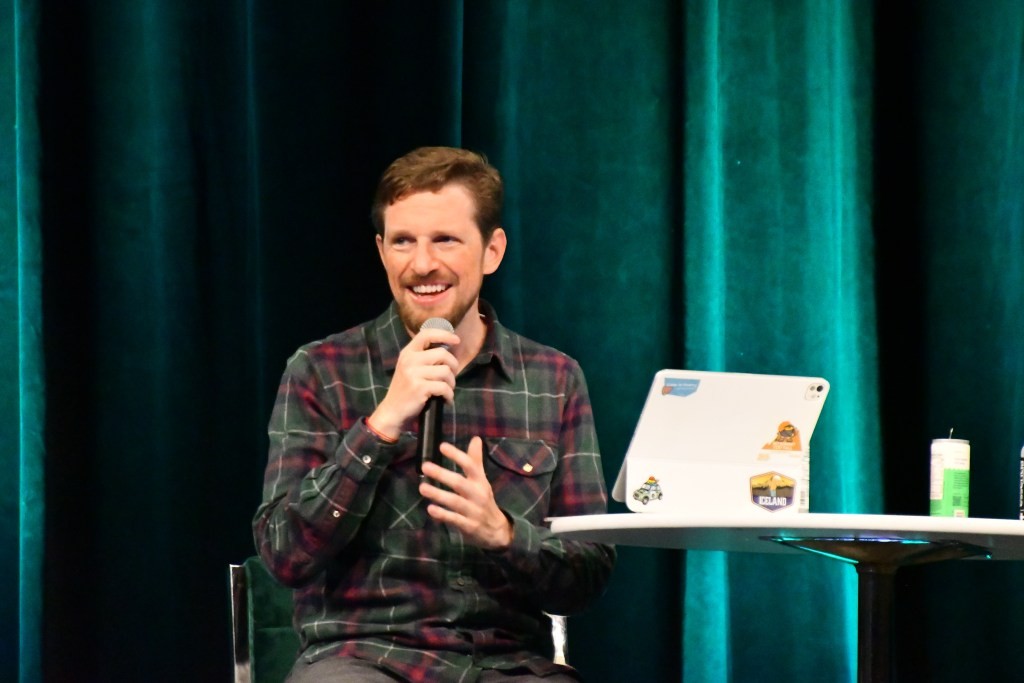 Matt Mullenweg speaking at WCUS 2024 in Portland, Oregon USA