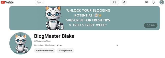 BlogMaster Blake YouTube channel 