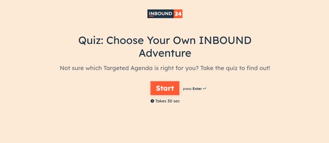 choose your own inbound adventure quiz